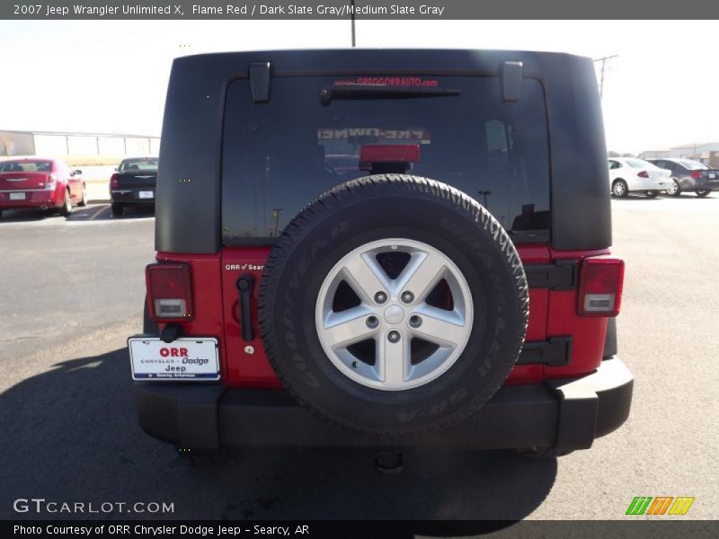 Flame Red / Dark Slate Gray/Medium Slate Gray 2007 Jeep Wrangler Unlimited X