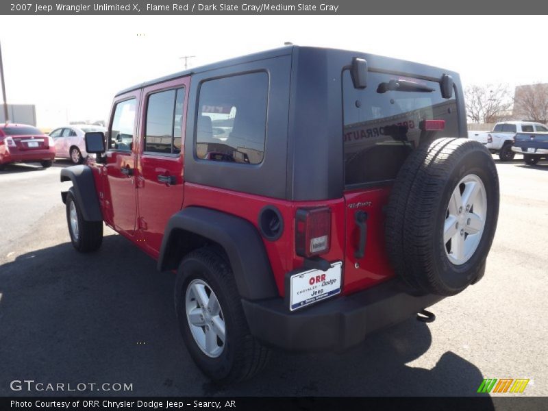 Flame Red / Dark Slate Gray/Medium Slate Gray 2007 Jeep Wrangler Unlimited X