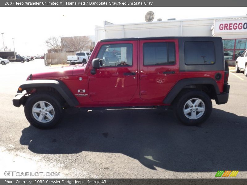 Flame Red / Dark Slate Gray/Medium Slate Gray 2007 Jeep Wrangler Unlimited X