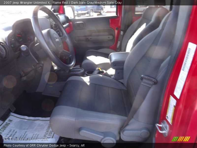 Flame Red / Dark Slate Gray/Medium Slate Gray 2007 Jeep Wrangler Unlimited X