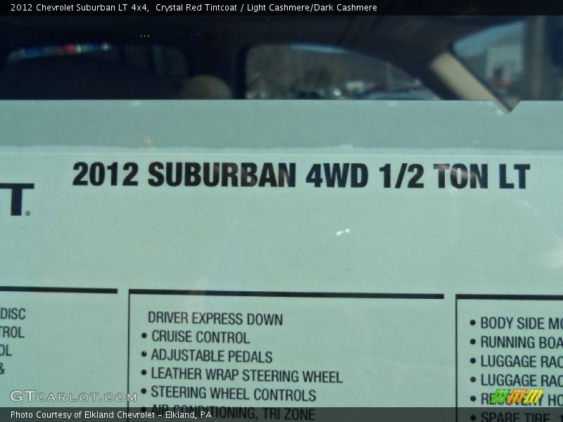 Crystal Red Tintcoat / Light Cashmere/Dark Cashmere 2012 Chevrolet Suburban LT 4x4