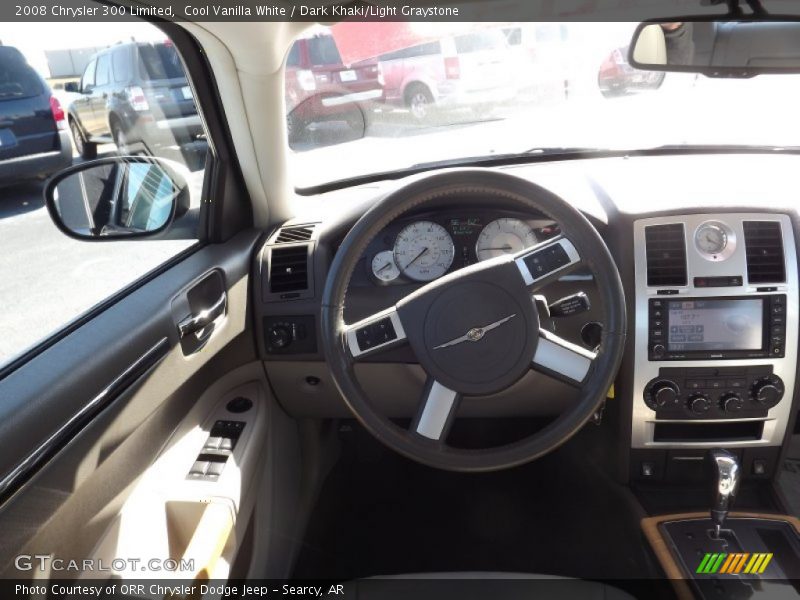 Cool Vanilla White / Dark Khaki/Light Graystone 2008 Chrysler 300 Limited