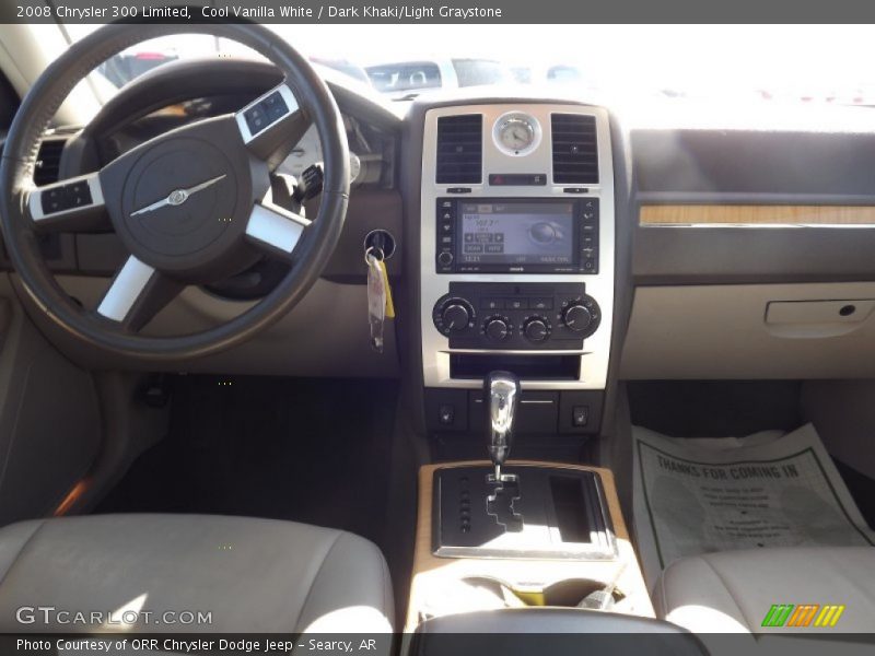 Cool Vanilla White / Dark Khaki/Light Graystone 2008 Chrysler 300 Limited
