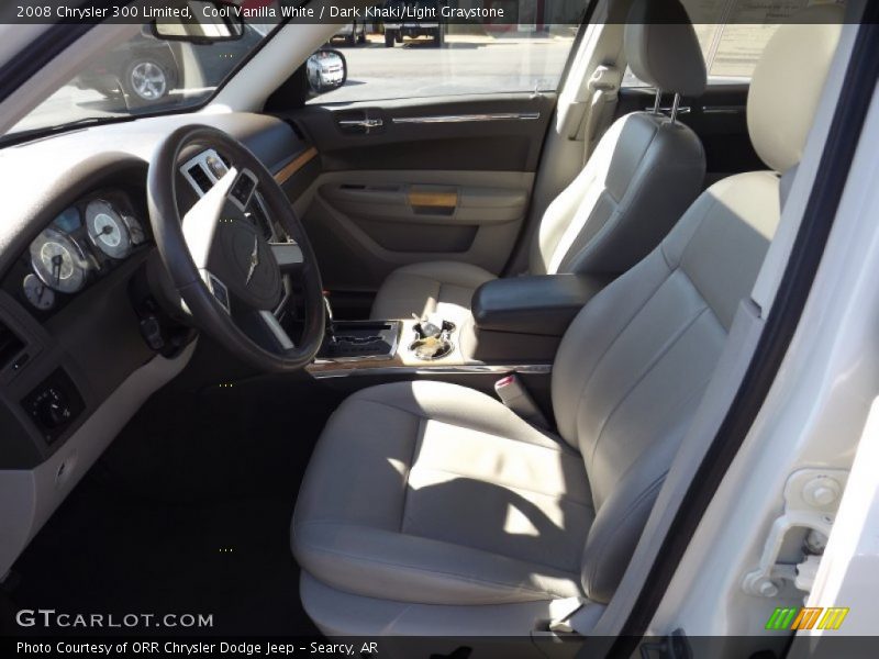 Cool Vanilla White / Dark Khaki/Light Graystone 2008 Chrysler 300 Limited