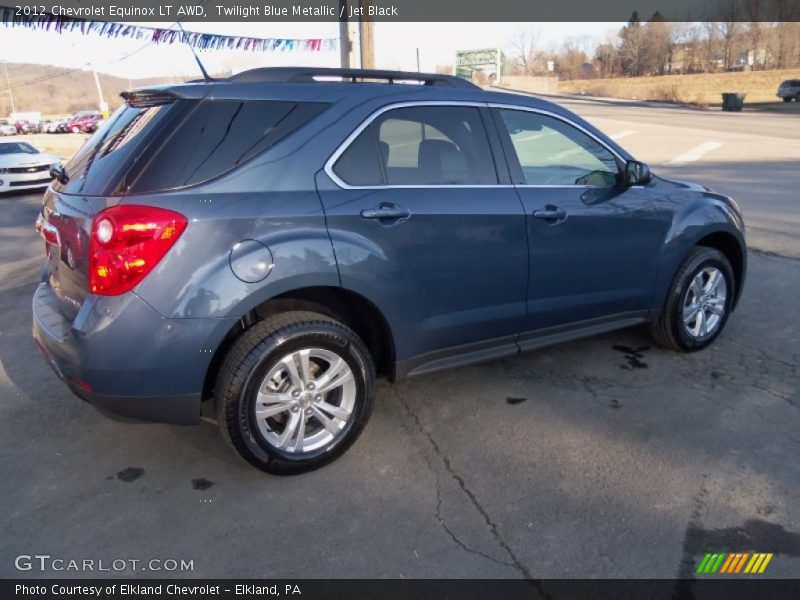 Twilight Blue Metallic / Jet Black 2012 Chevrolet Equinox LT AWD