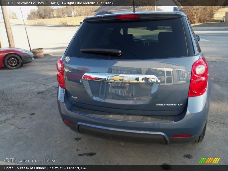 Twilight Blue Metallic / Jet Black 2012 Chevrolet Equinox LT AWD