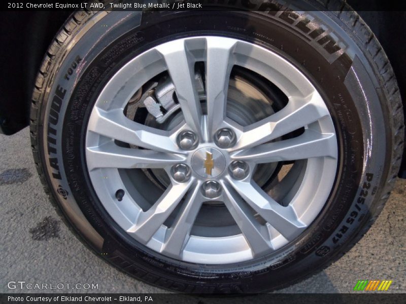 Twilight Blue Metallic / Jet Black 2012 Chevrolet Equinox LT AWD