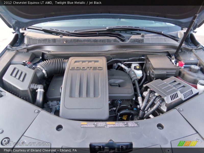 Twilight Blue Metallic / Jet Black 2012 Chevrolet Equinox LT AWD