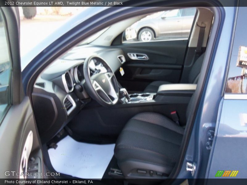 Twilight Blue Metallic / Jet Black 2012 Chevrolet Equinox LT AWD