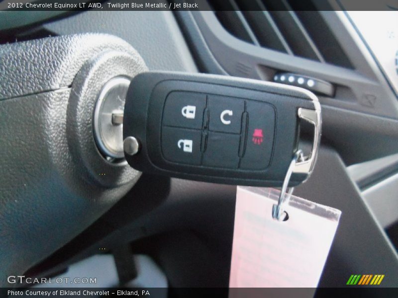 Twilight Blue Metallic / Jet Black 2012 Chevrolet Equinox LT AWD