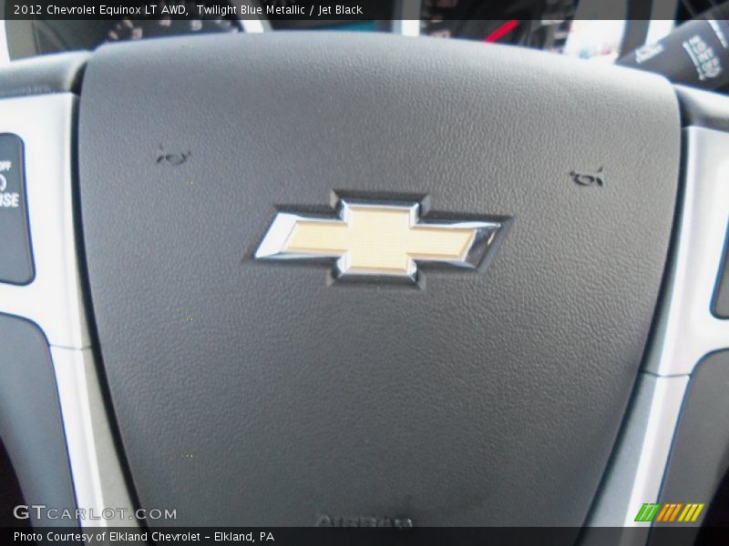 Twilight Blue Metallic / Jet Black 2012 Chevrolet Equinox LT AWD