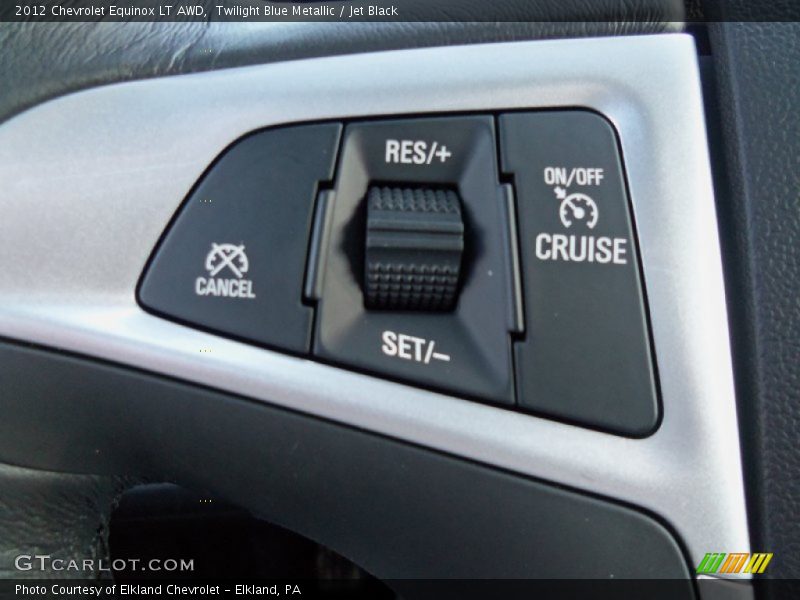 Twilight Blue Metallic / Jet Black 2012 Chevrolet Equinox LT AWD