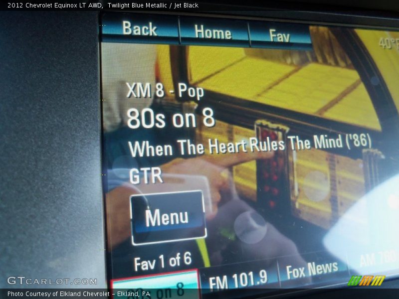 Twilight Blue Metallic / Jet Black 2012 Chevrolet Equinox LT AWD