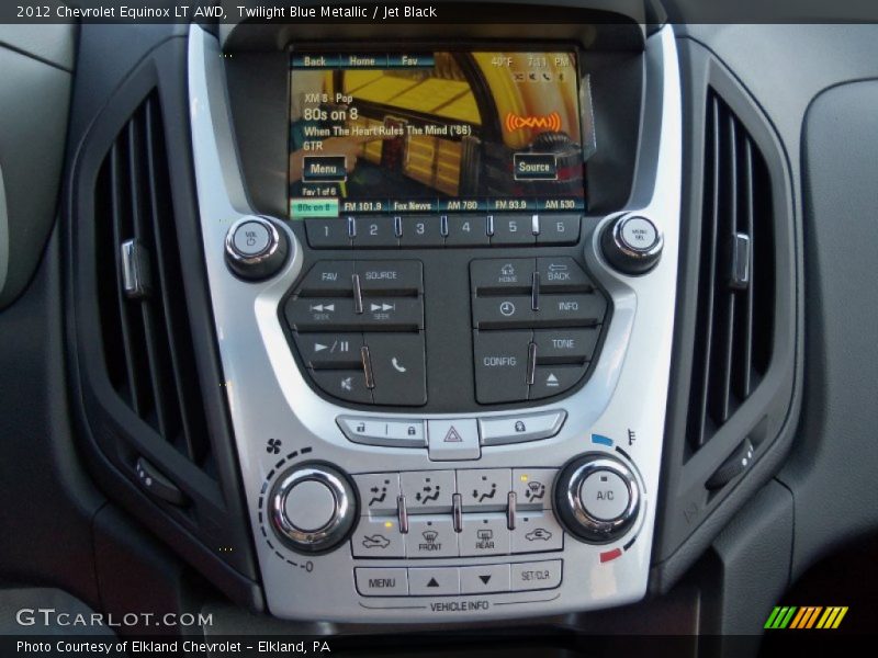 Twilight Blue Metallic / Jet Black 2012 Chevrolet Equinox LT AWD