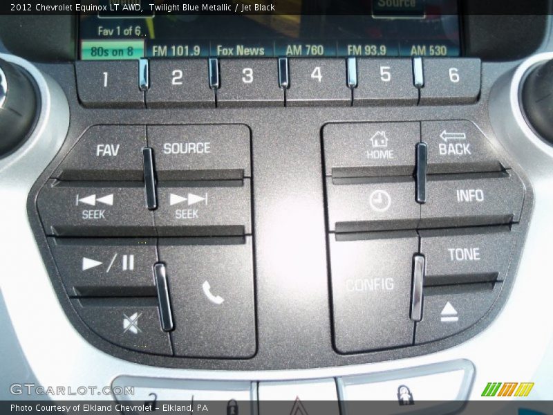 Twilight Blue Metallic / Jet Black 2012 Chevrolet Equinox LT AWD