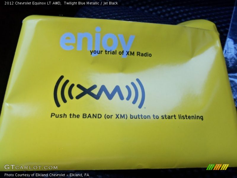 Twilight Blue Metallic / Jet Black 2012 Chevrolet Equinox LT AWD