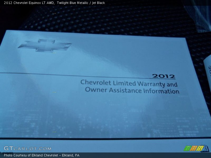 Twilight Blue Metallic / Jet Black 2012 Chevrolet Equinox LT AWD