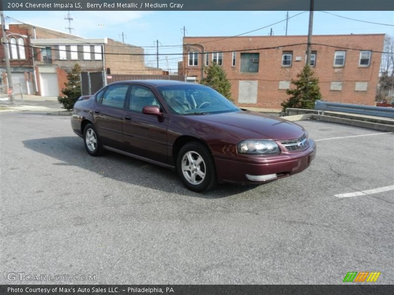 Berry Red Metallic / Medium Gray 2004 Chevrolet Impala LS