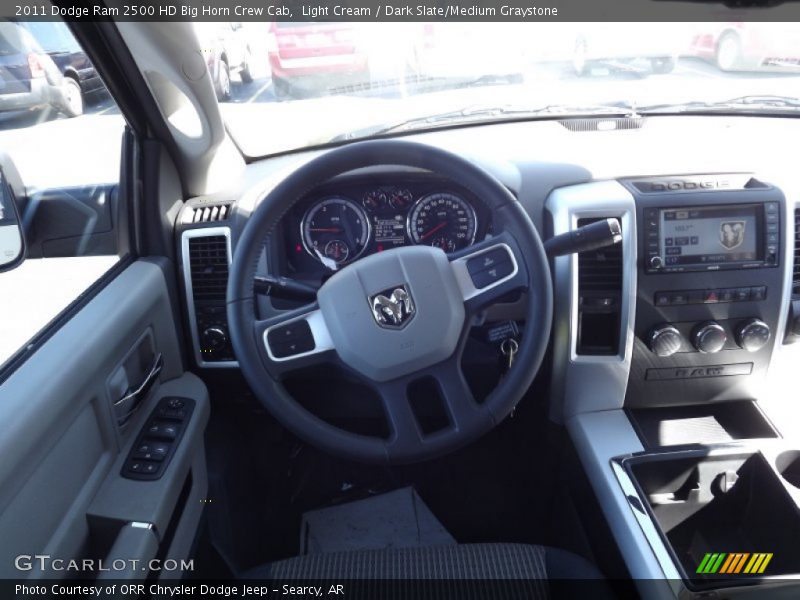 Light Cream / Dark Slate/Medium Graystone 2011 Dodge Ram 2500 HD Big Horn Crew Cab