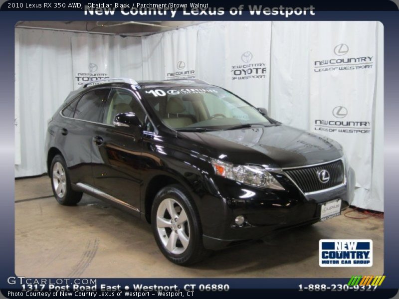 Obsidian Black / Parchment/Brown Walnut 2010 Lexus RX 350 AWD