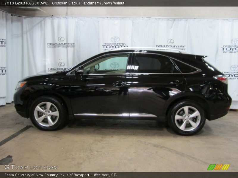 Obsidian Black / Parchment/Brown Walnut 2010 Lexus RX 350 AWD