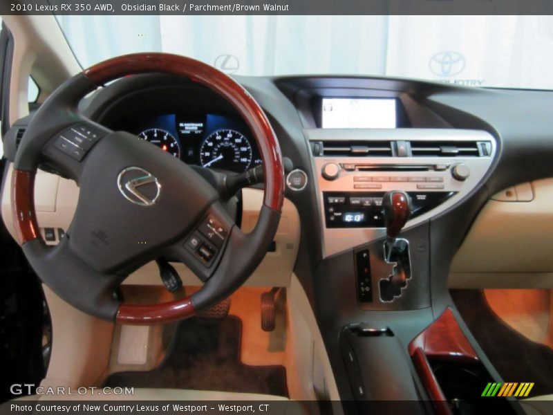 Obsidian Black / Parchment/Brown Walnut 2010 Lexus RX 350 AWD