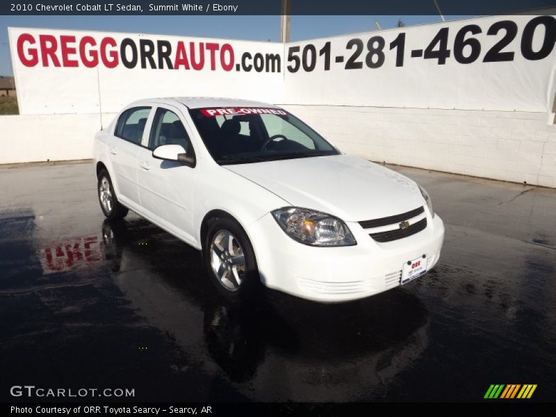 Summit White / Ebony 2010 Chevrolet Cobalt LT Sedan