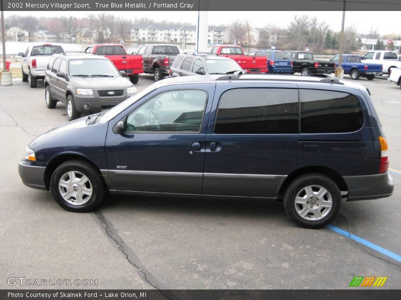 True Blue Metallic / Portland Gray 2002 Mercury Villager Sport