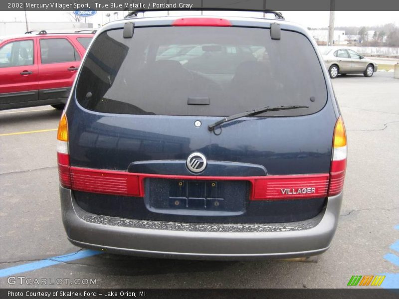 True Blue Metallic / Portland Gray 2002 Mercury Villager Sport