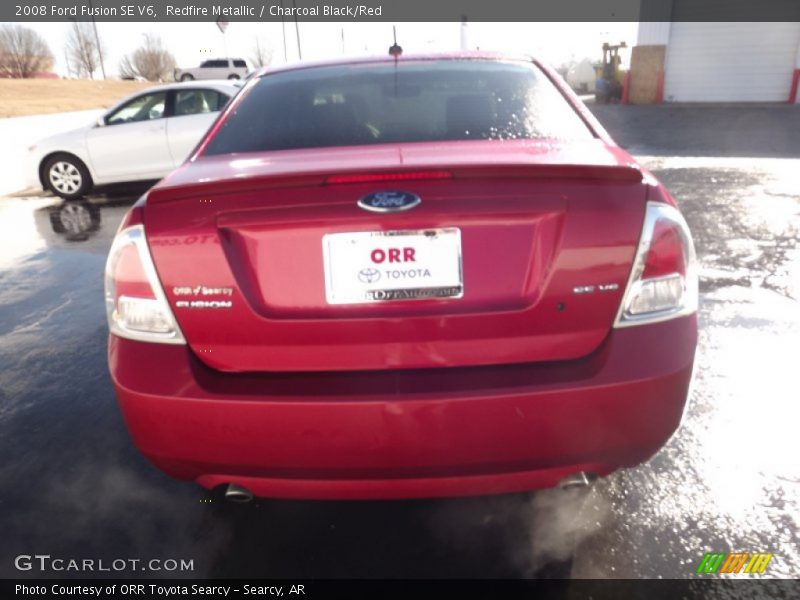 Redfire Metallic / Charcoal Black/Red 2008 Ford Fusion SE V6