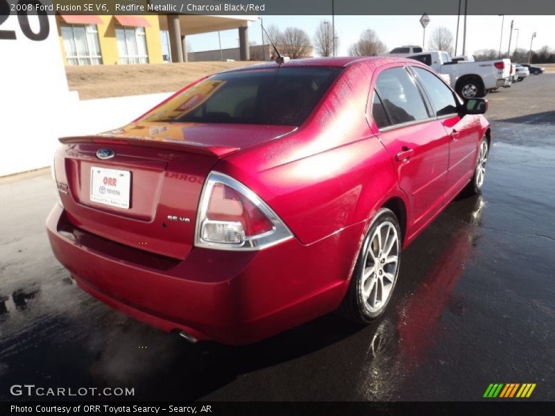 Redfire Metallic / Charcoal Black/Red 2008 Ford Fusion SE V6