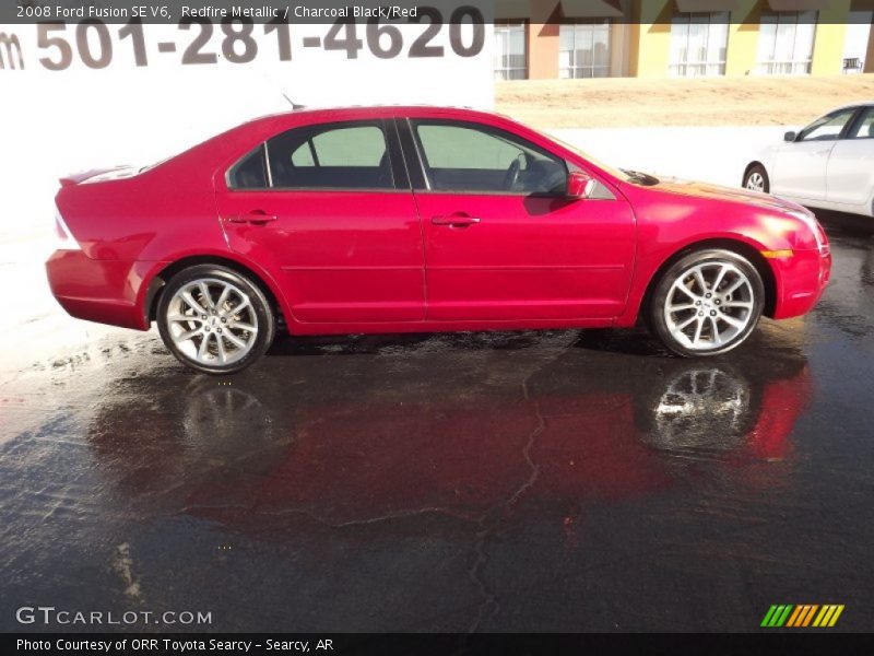 Redfire Metallic / Charcoal Black/Red 2008 Ford Fusion SE V6