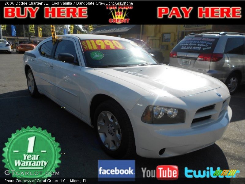 Cool Vanilla / Dark Slate Gray/Light Graystone 2006 Dodge Charger SE