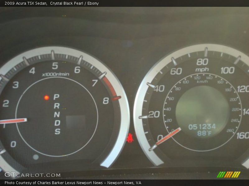 Crystal Black Pearl / Ebony 2009 Acura TSX Sedan