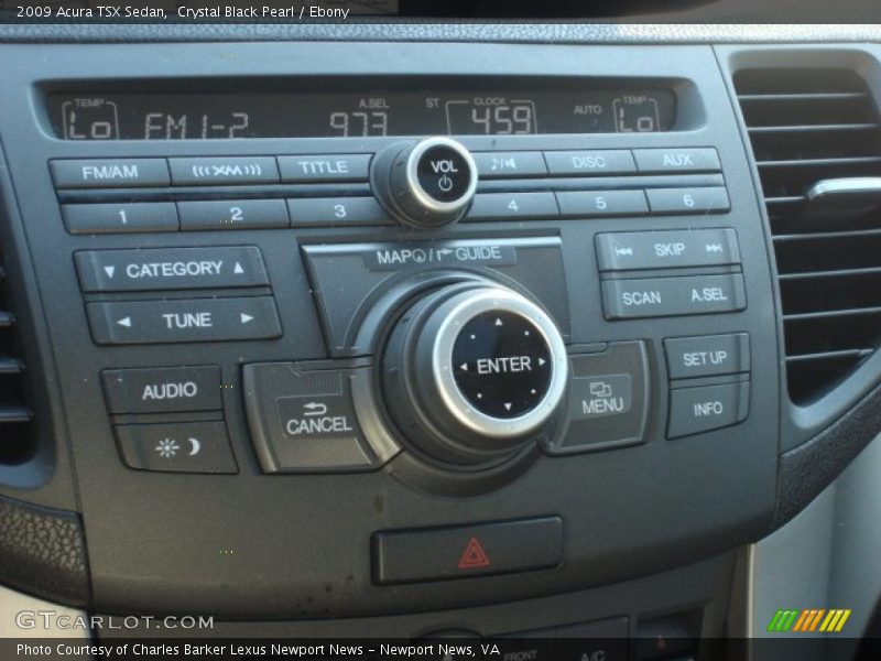 Crystal Black Pearl / Ebony 2009 Acura TSX Sedan