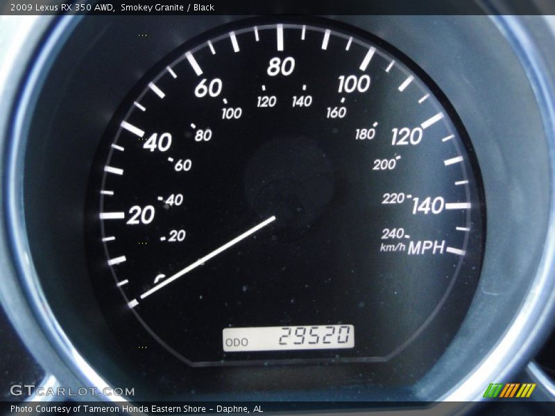 Smokey Granite / Black 2009 Lexus RX 350 AWD