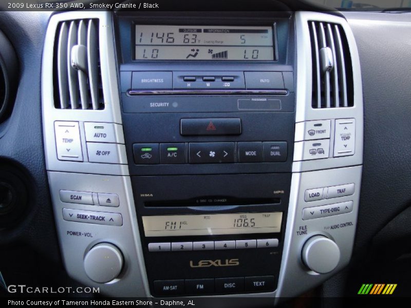 Controls of 2009 RX 350 AWD