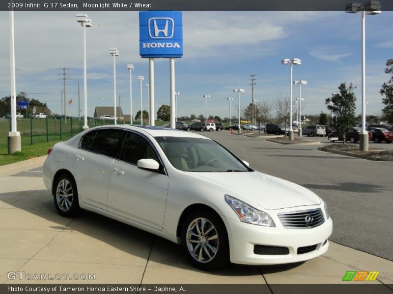 Moonlight White / Wheat 2009 Infiniti G 37 Sedan