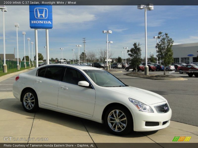 Moonlight White / Wheat 2009 Infiniti G 37 Sedan