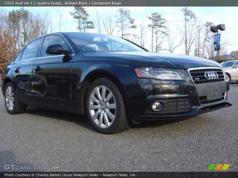 Brilliant Black / Cardamom Beige 2009 Audi A4 3.2 quattro Sedan