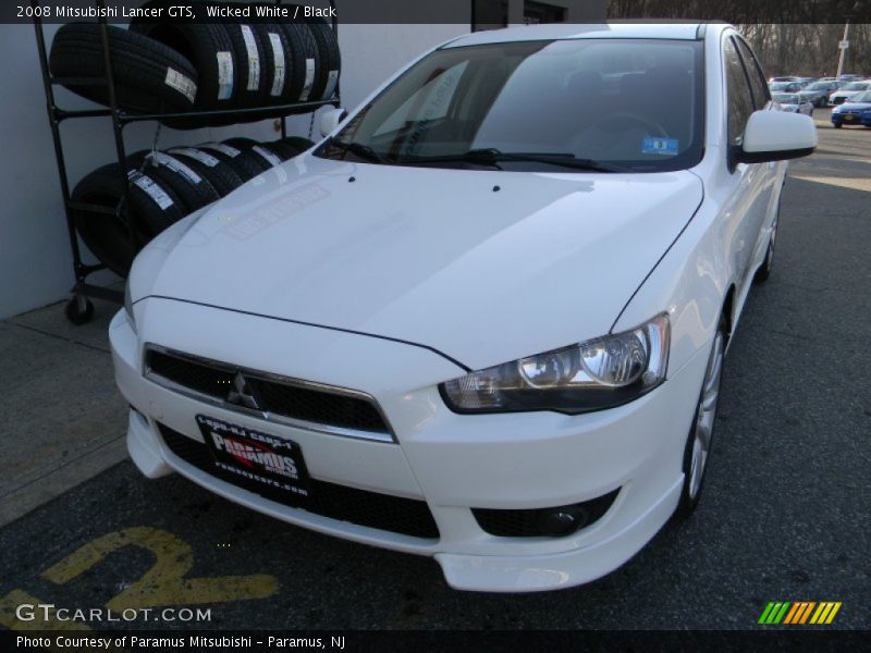 Wicked White / Black 2008 Mitsubishi Lancer GTS