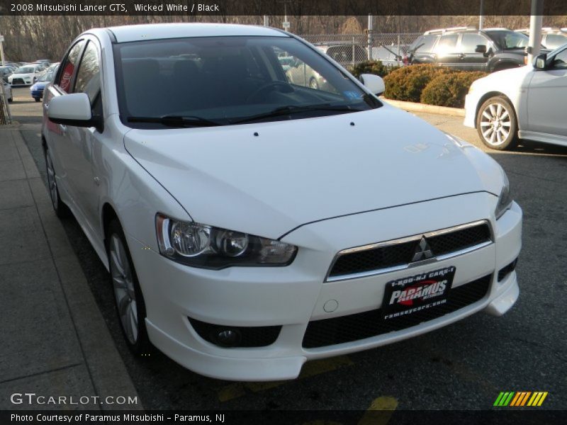 Wicked White / Black 2008 Mitsubishi Lancer GTS