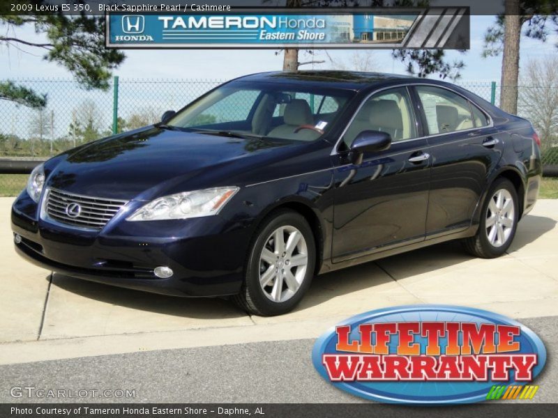 Black Sapphire Pearl / Cashmere 2009 Lexus ES 350