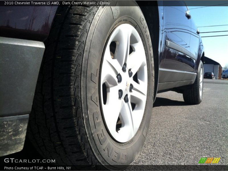 Dark Cherry Metallic / Ebony 2010 Chevrolet Traverse LS AWD