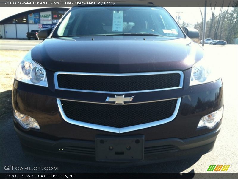 Dark Cherry Metallic / Ebony 2010 Chevrolet Traverse LS AWD