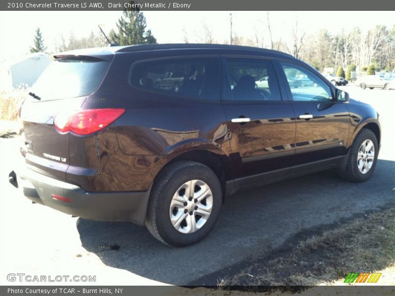 Dark Cherry Metallic / Ebony 2010 Chevrolet Traverse LS AWD