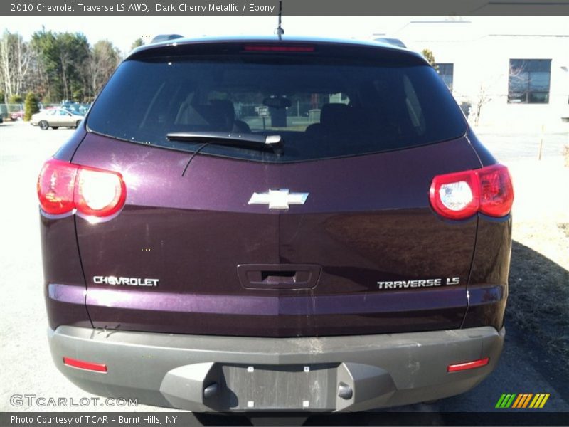 Dark Cherry Metallic / Ebony 2010 Chevrolet Traverse LS AWD