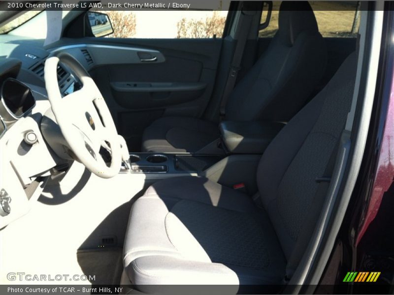 Dark Cherry Metallic / Ebony 2010 Chevrolet Traverse LS AWD