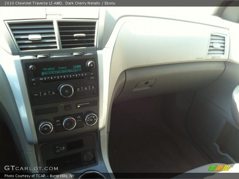 Dark Cherry Metallic / Ebony 2010 Chevrolet Traverse LS AWD