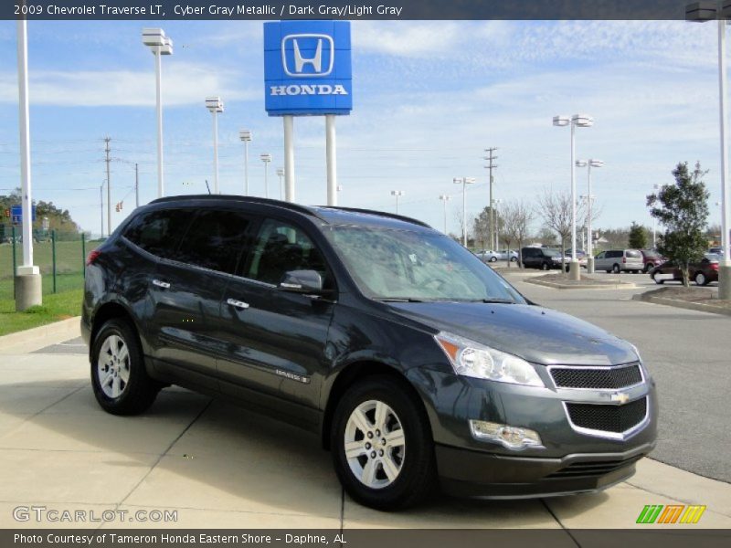 Cyber Gray Metallic / Dark Gray/Light Gray 2009 Chevrolet Traverse LT